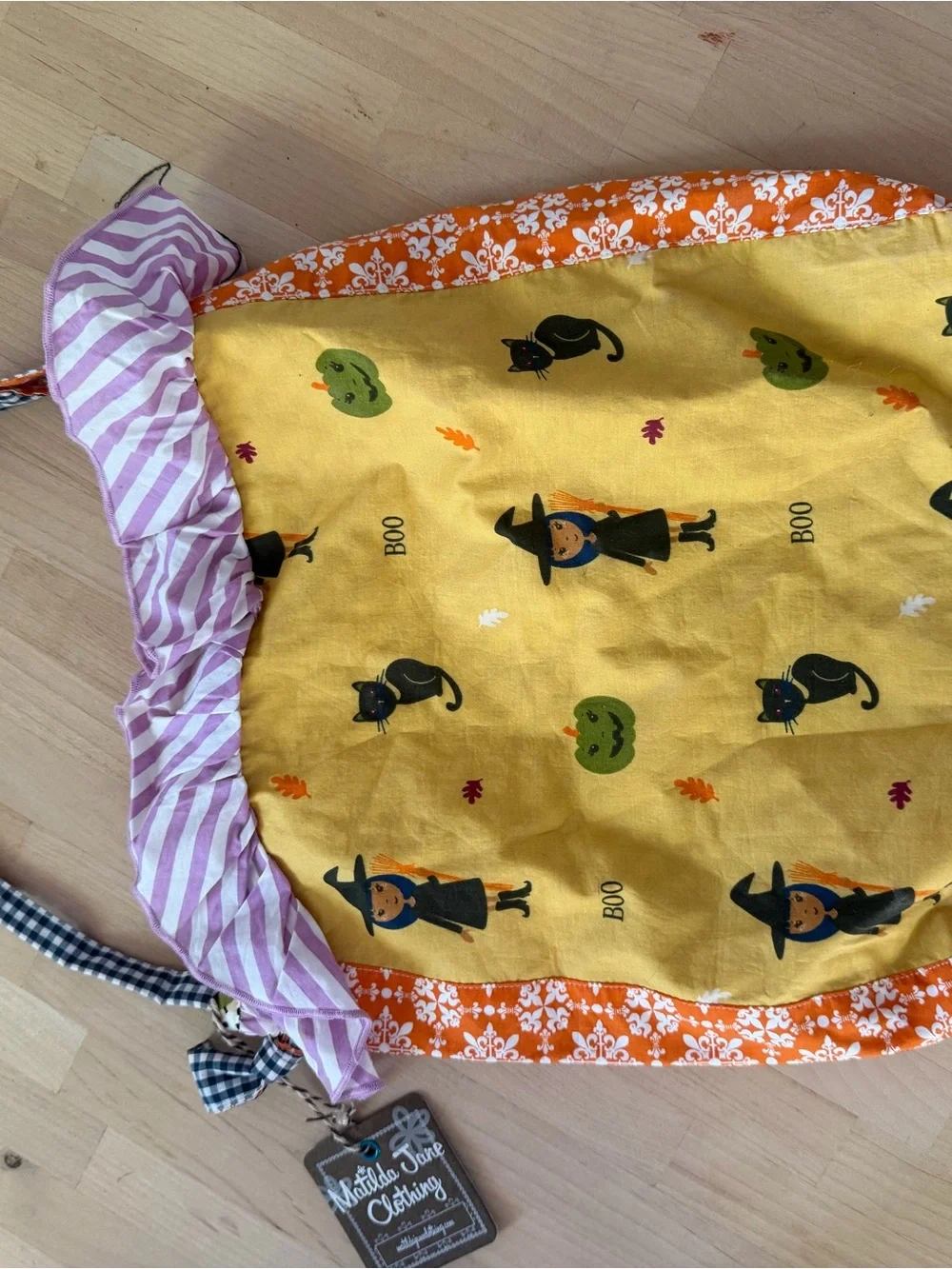 Matilda Jane Orange, Purple & Black Halloween Print Tote